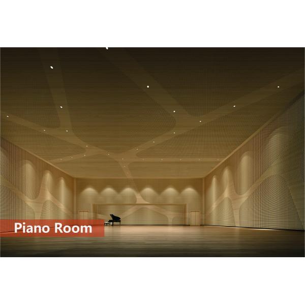 Круглое отверстие структура акустические перфорированные деревянные панели 2400 мм 0,9NRC CE FSC