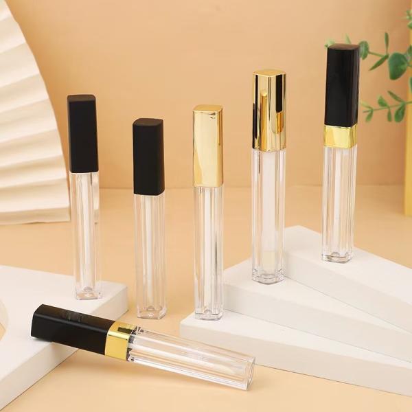 Esbelto Cuadrado de labio de esmalte de tubo de color personalizado para cosméticos impecables de contorno