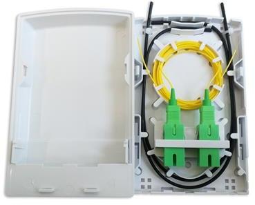 2 Ports Optical Termination Outlet Box For SC Simplex Or LC Duplex