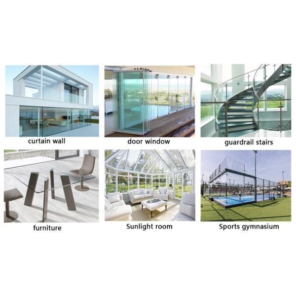 Mesa de café Vidrio templado cortado a medida Vidrio de seguridad templado endurecido Resistente al impacto 3mm 4mm 5mm 6mm Vidrio endurecido transparente