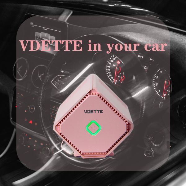 CE FCC ROHS EMC Certified Car Air Purifier with 4800mAh Battery and Negative Ion Generator for Clean Vehicle Air