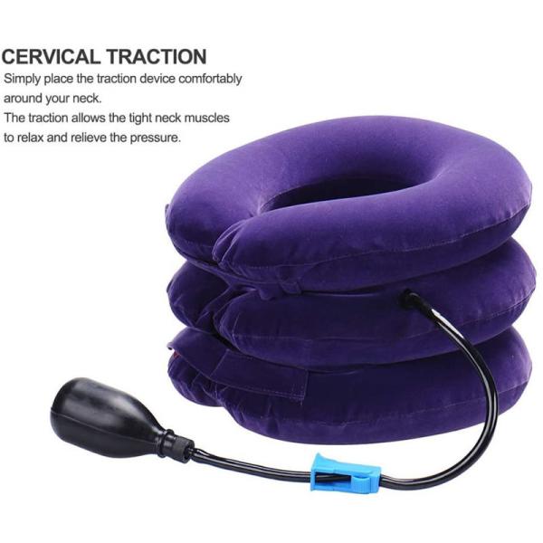 Soft neck supporter inflatable neck collar cervical half flannel