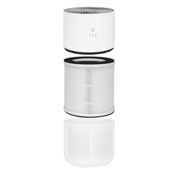 White Mini 5V 5W Table Top Air Purifier CE USB HEPA11 Filter