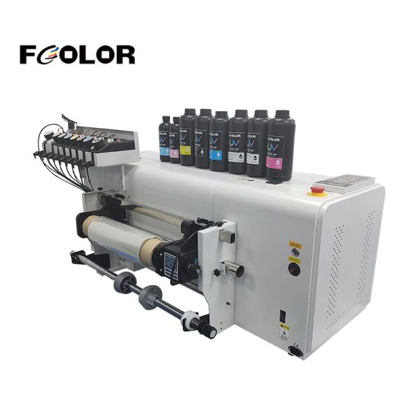 FCOLOR New Materials Good Price 30cm 42cm A3 AB Film UV DTF Printing Film Logo Roll to Roll Uv Dtf Printer for Mugs Phone Case