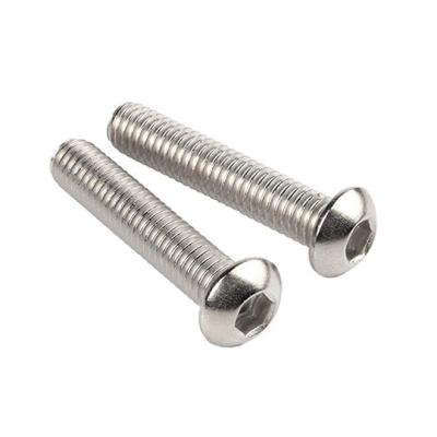 SS304  Stainless Steel Hex Socket Button Head Screw A2-70 Pan Head Socket Bolt