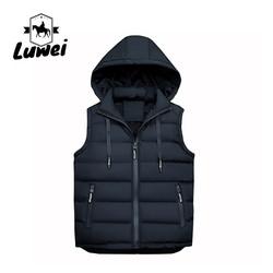 Venda a retalho de alta qualidade personalização sem mangas Utilidade algodão Homem encapuzado Vestido de tricô de grande porte para homens