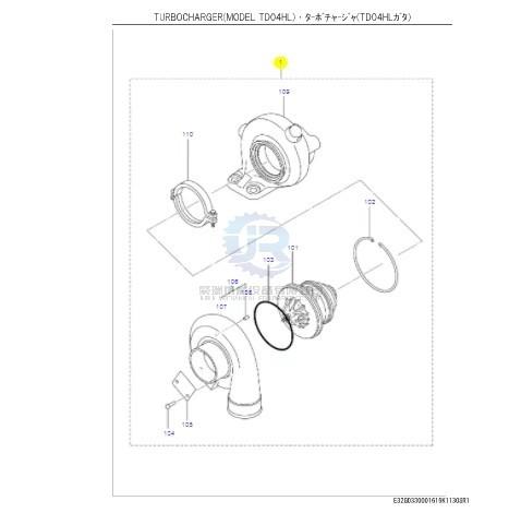 49189-02750 Engine Turbocharger SK130-8 Kobelco Parts VA4918902750