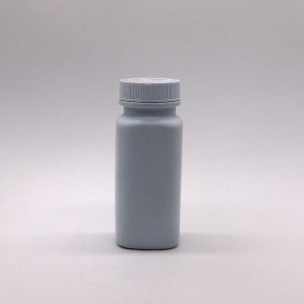 120cc HDPE Carré de qualité médicamenteuse Pilule en plastique Capsule Tablette Bouteille rechargeable pour médicament