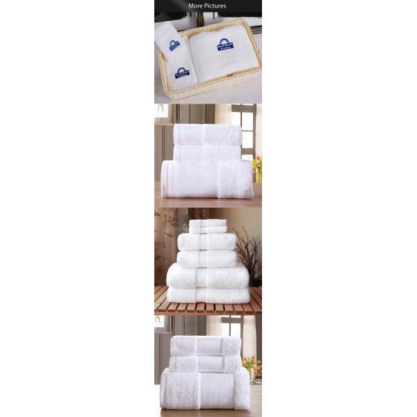 Custom Logo Hotel Towel Set Broad Stripe Coral Velvet 35*75cm 70*140cm Soft Absorbent