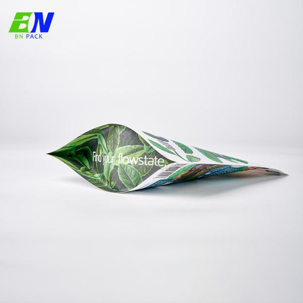 Customized Biodegradable Kraft Stand Up Pouch  PLA Material Food Pouch With Zipper