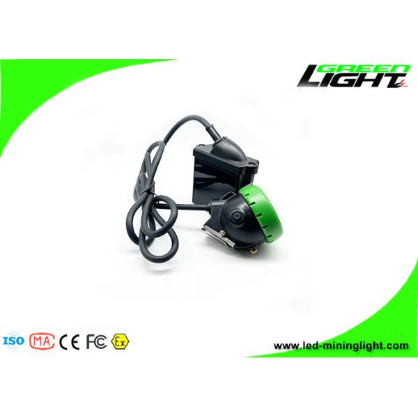 10000 Lux 18 Hours 7800 mAh LED Miners Cap Lamp Corded With Lower Power Warning Function