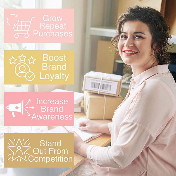 Customized 3.5x5 inches Pink Thank You for Supporting Small Business Card Appreciation