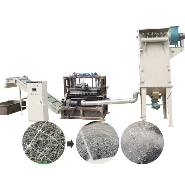 70-90PCS/Hour Solar Panels Recycling Line Automatic Solar Panels Glass Removing Equipment