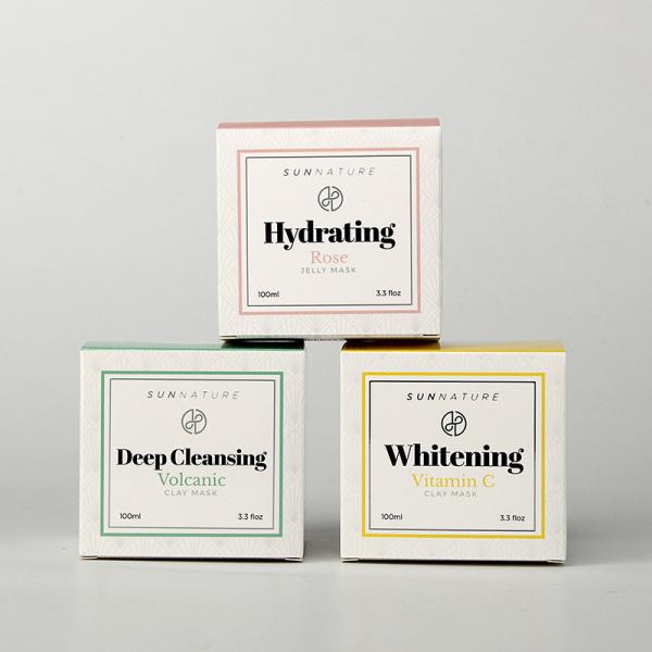 Custom Printed Low MOQ Ivory Paper Folding Cosmetic Skin Cream Packaging Paper Boxes