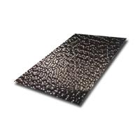 Patrón de textura diseñado a mano Titanio negro recubierto de acero inoxidable Hojas de metal martilladas