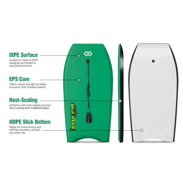 20.9 Inch EPS XPE HDPE Surfboards Bodyboard with Personalized Design Solutions