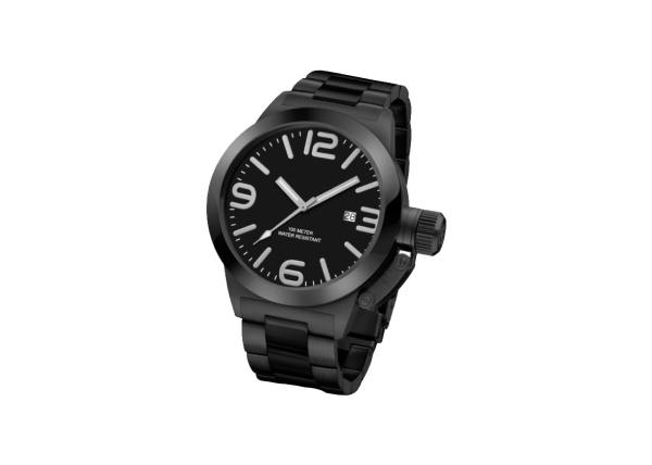 Stainless Steel Durable Waterproof Watches , Mens Black Waterproof Watch