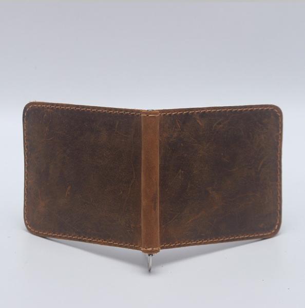 11.5x8x1cm 0.06kg Mens PU Leather Wallet Money Clip Card Holder Slim Bifold BM