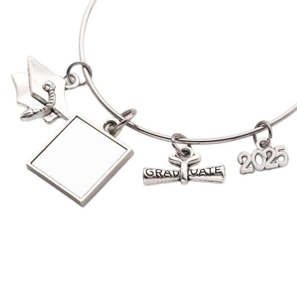 Bracelet de bijoux fantaisie pour cadeau de remise de diplôme DIY Imprimable par sublimation Bracelet de remise de diplôme