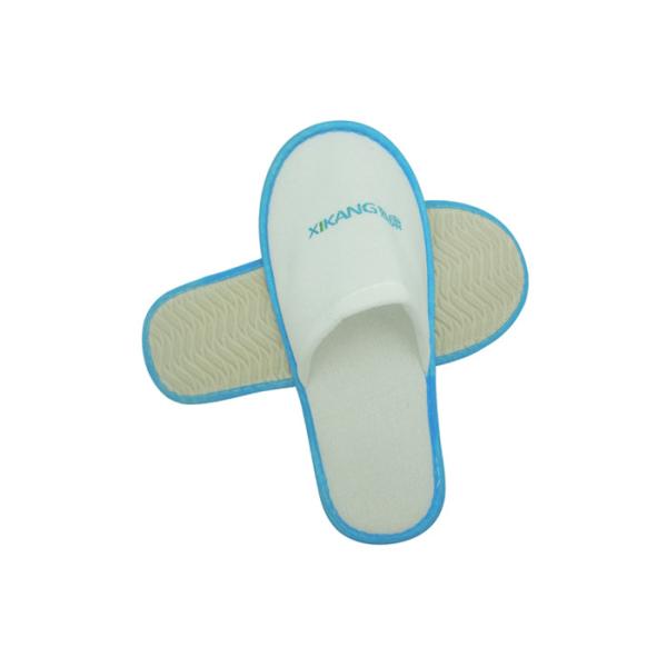 Brushed Fabric Disposable Anti Skid Airline Slippers Hotel White Disposable Slipper