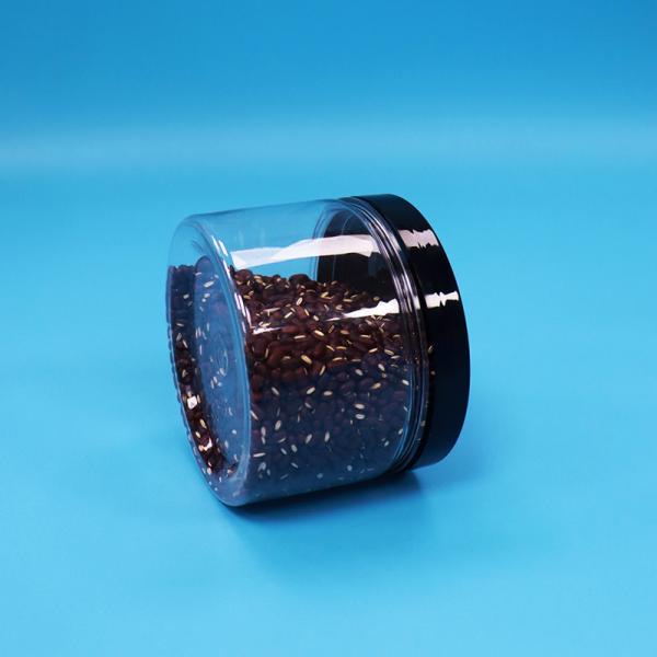 Petits pots ronds, scellables, en plastique PET de qualité alimentaire, pour biscuits et bonbons, transparents, avec couvercles à vis