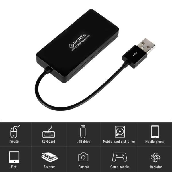 Multi расширение Splitter ультра тонко 4 эпицентр деятельности USB 2,0 портов высокоскоростной