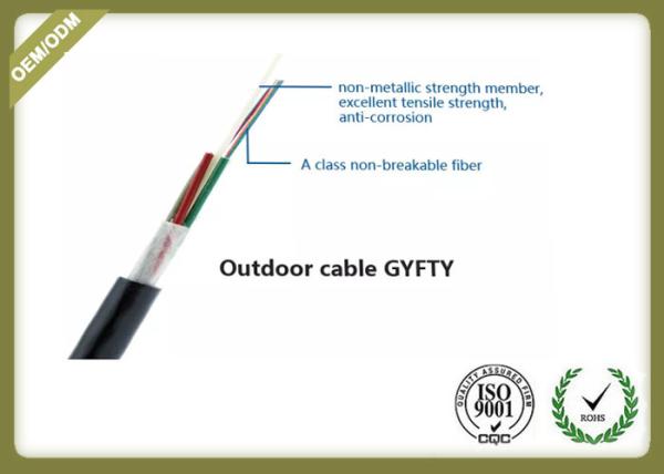 GYFTY outdoor fiber optical cable with FRP strength member with armid yarn for