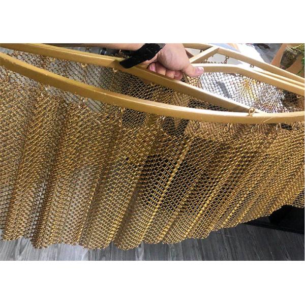 1.5 мм Диаметр проволоки 6 мм отверстие Алюминиевый тканый цепь декоративные сетки занавес