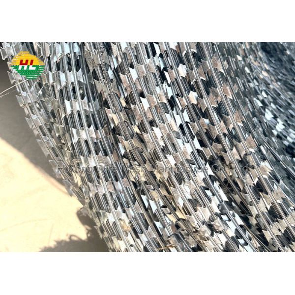 Hot Selling Hot Dipped Galvanized Egoza Wire Bto-16 Roll Concertina Double Strand Razor Blade Barbed Wire