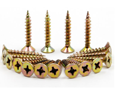 Покрытый желтый макулатурный картон углерода цинка стальной зенкованный справляясь винты