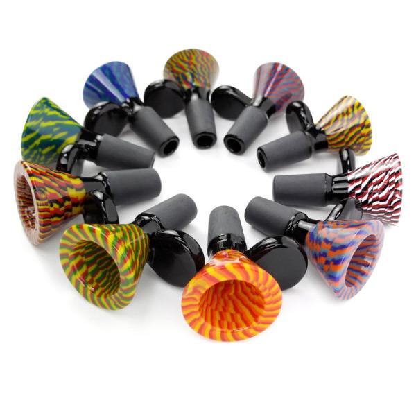 4mm Glass Bongs Accessories Martini Shape Snapper Bowl With Honeycomb Pattern