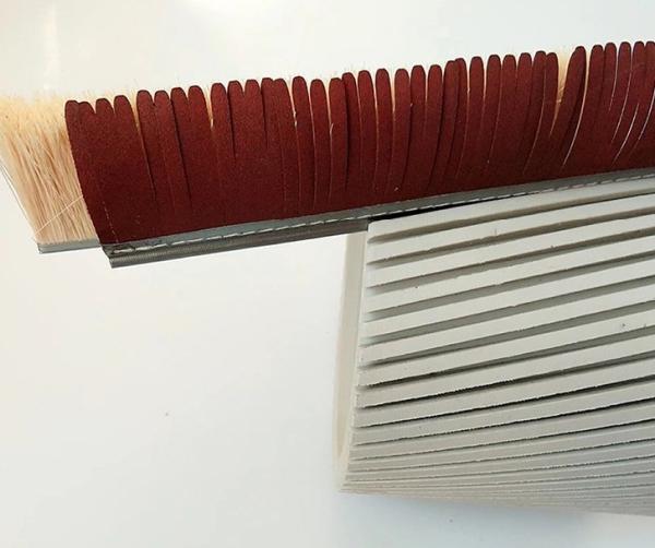 Grit 120 Sandpaper+Sisal Abrasive Brush Roller Polishing Strip Brushes For Sander Machine
