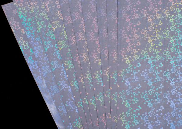 Hot Sell A4 Size Self-adhesive Transparent Holographic Cold Lamination Film with Liner Holographic Stickers Smooth and Glossy