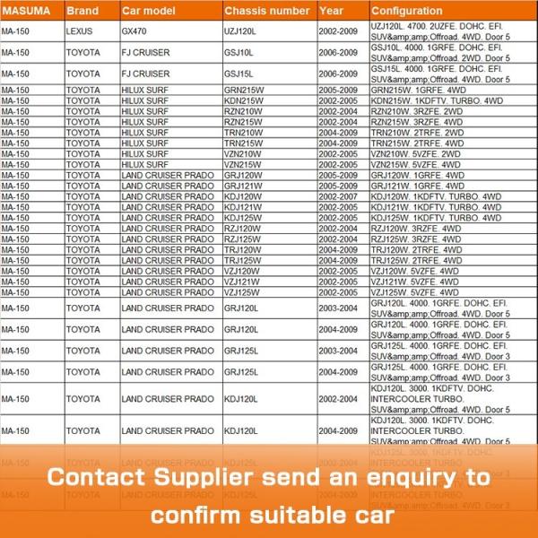 0120-233 MA-150 MASUMA 4x4 bras de commande de direction pour LEXUS GX470 Année 2006- N° de référence