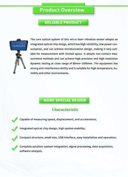 Instrumento de medição automático de deslocamento de vibração a laser UNIVO UBZD1000Y