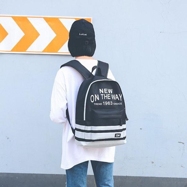 Schoolbag female han edition hits color street backpacks college wind schoolbag canvas backpack leisure computer bag