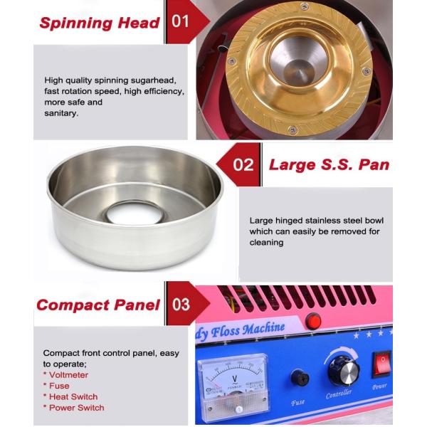 Оборудование снэк-бар нержавеющей стали/электрическая машина зубочистки конфеты хлопка