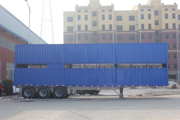 OE NO. livestock stake trailer 3 axles 2 floors livestock transporting semi trailer