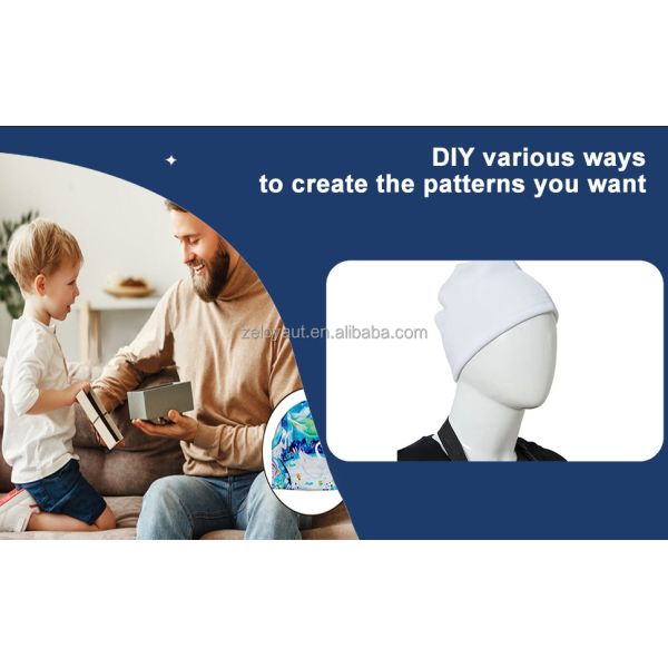 ZELOYAUT Wholesale Cute White Sublimation Blanks  Hats Personalized Sublimation Blank 100% Polyester  70g Pure White Hat
