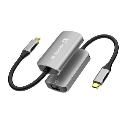 Extendor vidéo filaire 4K pour la transmission de signaux vidéo USB C jusqu'à 60 mètres