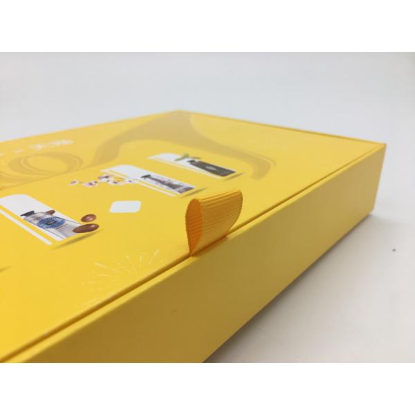 Yellow Luxury Cosmetic Box Packaging For Hand Cream Full Printing 322x175x43mm