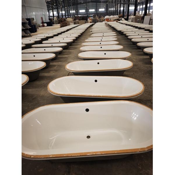 HA61 Oval Simple Drop in Acrylic Bathtub for Customized Request in South Africa Market