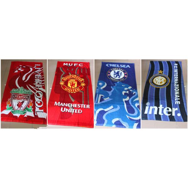 Customize football sport towel Barcelonaes football club towel beach towel soccer towel