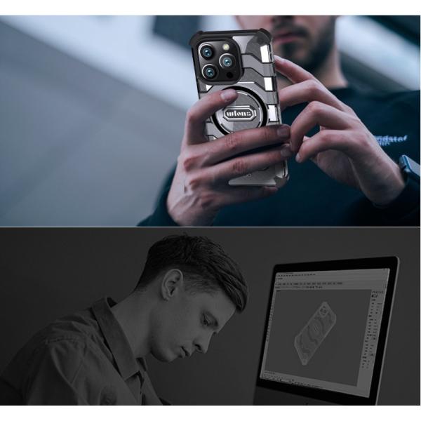 Suitable For IPhone 17 Mobile Phone Case Apple 17 Airbag Anti-Fall Case IP16 Magnetic Case Black + Magnetic, Gray + Magnetic, Blue + Magnetic, Bronze + Magnetic
