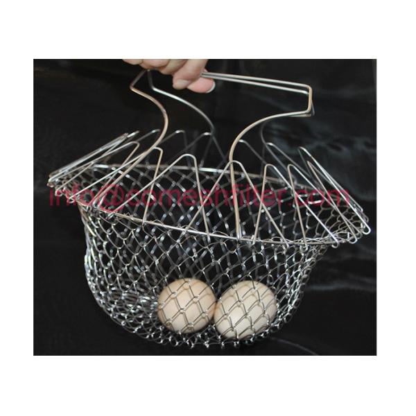 Складной жарить дуршлага корзины стрейнера глубоко коррозионностойкий