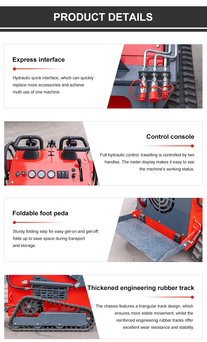 HT380T Mini Skid Steer Loader for Compact Multifunctional Operations