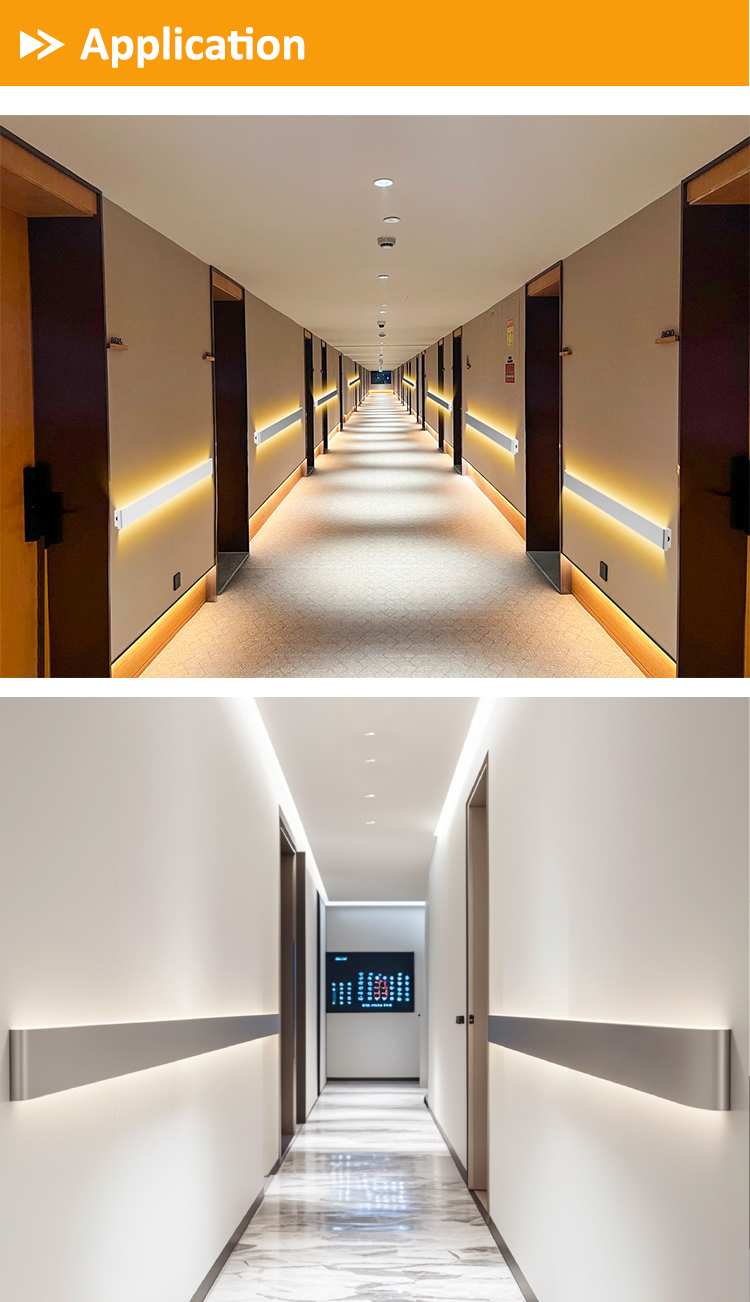 Adjustable CCT LED Linear Wall Light with Aluminum Construction for Wall-Mounted Installation