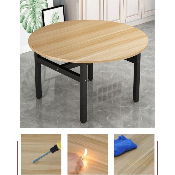 Stylish Dining Room Furniture Round Dining Table Set with 8 Chairs and Epoxy Finish