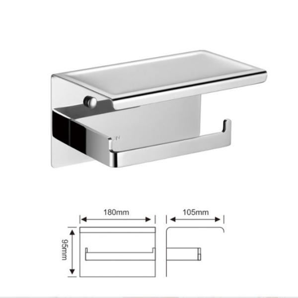Wall Mounted Bathroom Paper Holder Metal Construction Black/Gunmetal/Polished/Brushed
