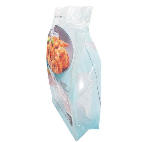 Oito lados que selam sacos de nylon Resealable de Doypack dos materiais de embalagem do alimento para camarões congelados